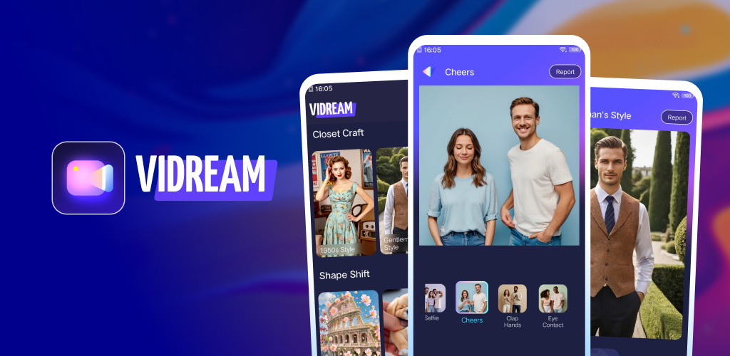 Vidream App Main Screen
